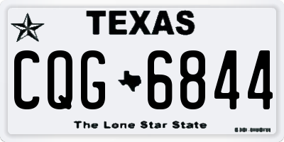TX license plate CQG6844