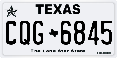 TX license plate CQG6845