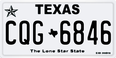 TX license plate CQG6846