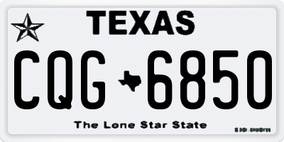 TX license plate CQG6850