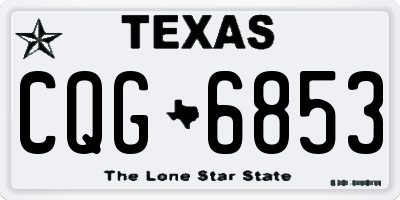 TX license plate CQG6853