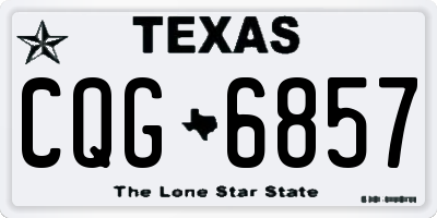 TX license plate CQG6857
