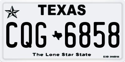 TX license plate CQG6858