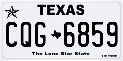 TX license plate CQG6859