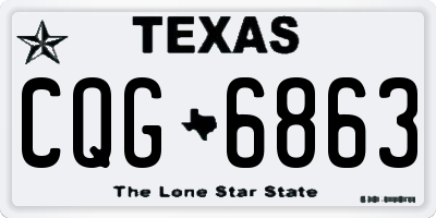 TX license plate CQG6863