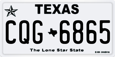 TX license plate CQG6865