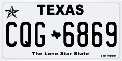 TX license plate CQG6869