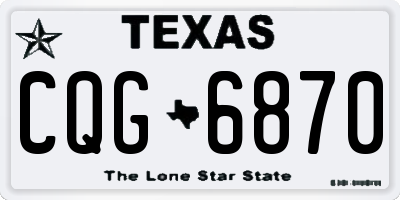 TX license plate CQG6870