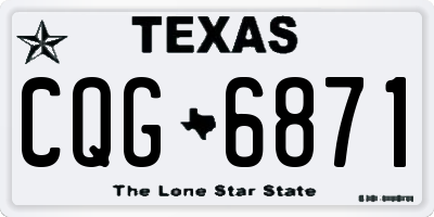 TX license plate CQG6871