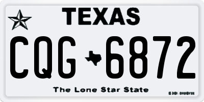 TX license plate CQG6872