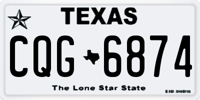 TX license plate CQG6874