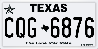 TX license plate CQG6876