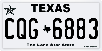 TX license plate CQG6883