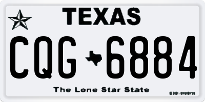TX license plate CQG6884