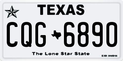 TX license plate CQG6890