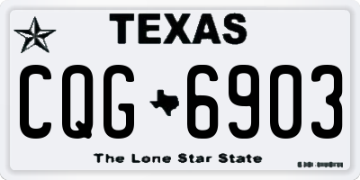 TX license plate CQG6903