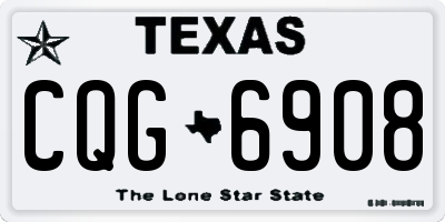 TX license plate CQG6908