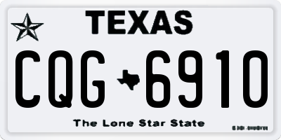 TX license plate CQG6910
