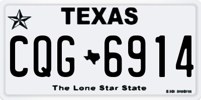 TX license plate CQG6914