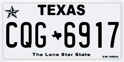 TX license plate CQG6917
