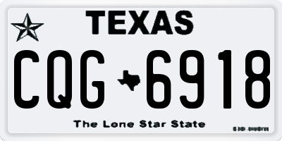 TX license plate CQG6918