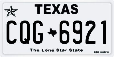TX license plate CQG6921