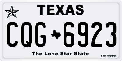 TX license plate CQG6923