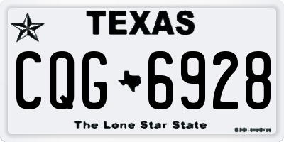 TX license plate CQG6928