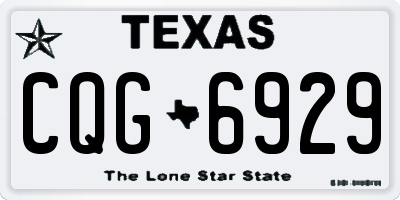 TX license plate CQG6929
