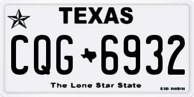 TX license plate CQG6932