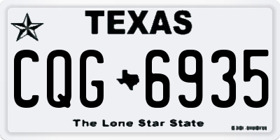 TX license plate CQG6935