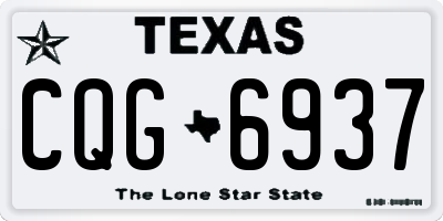 TX license plate CQG6937