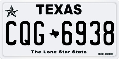 TX license plate CQG6938