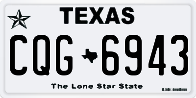 TX license plate CQG6943