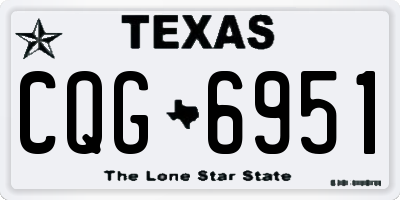 TX license plate CQG6951
