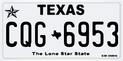 TX license plate CQG6953