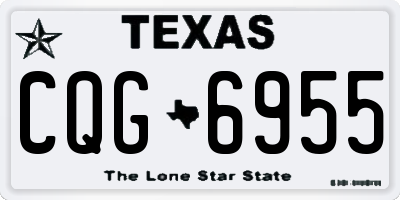 TX license plate CQG6955