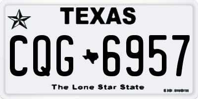 TX license plate CQG6957
