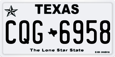 TX license plate CQG6958