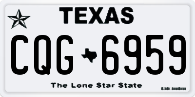 TX license plate CQG6959
