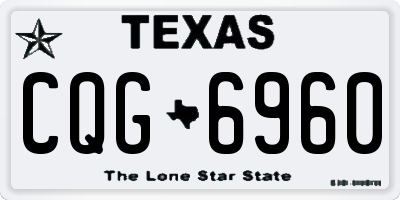 TX license plate CQG6960