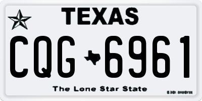 TX license plate CQG6961