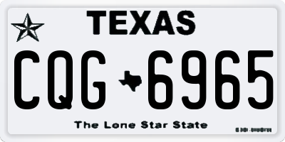 TX license plate CQG6965