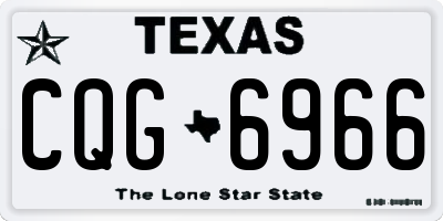 TX license plate CQG6966