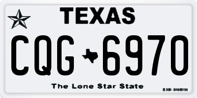 TX license plate CQG6970