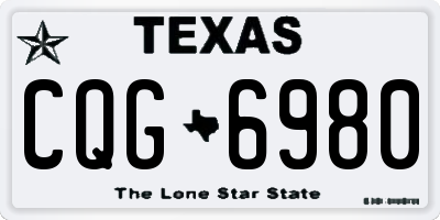TX license plate CQG6980