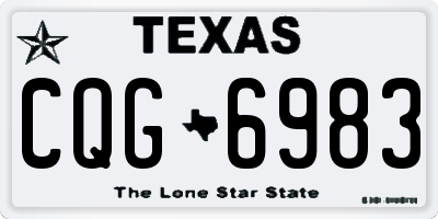 TX license plate CQG6983