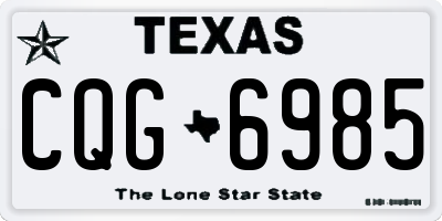 TX license plate CQG6985