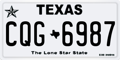 TX license plate CQG6987