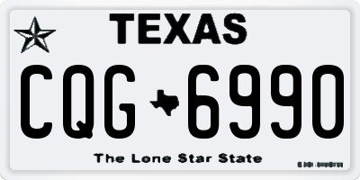 TX license plate CQG6990